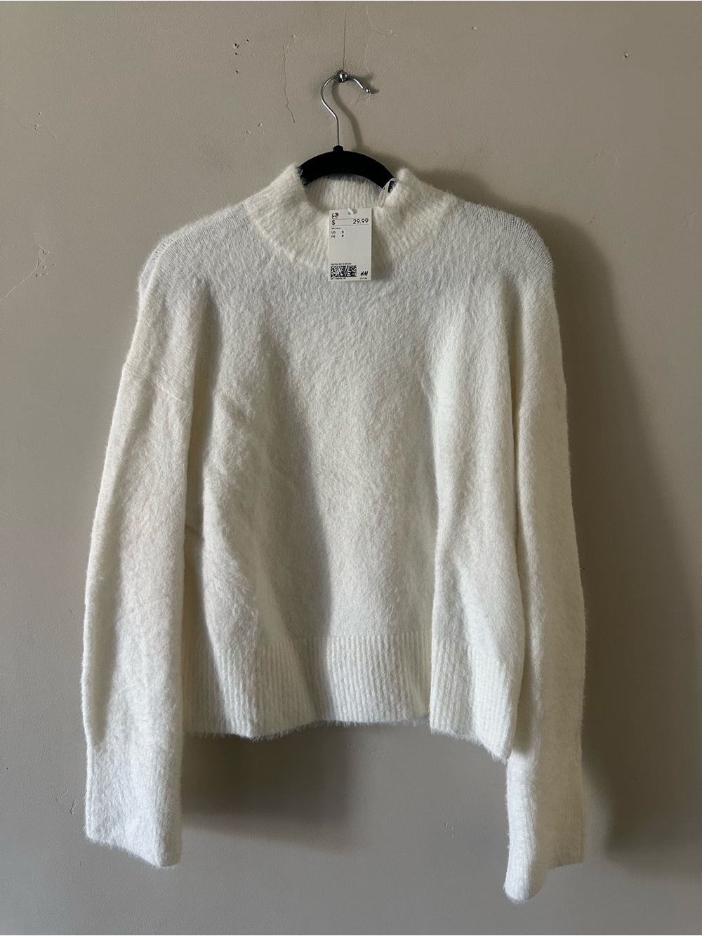 H&M White Cozy Turtleneck Sweater